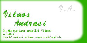 vilmos andrasi business card